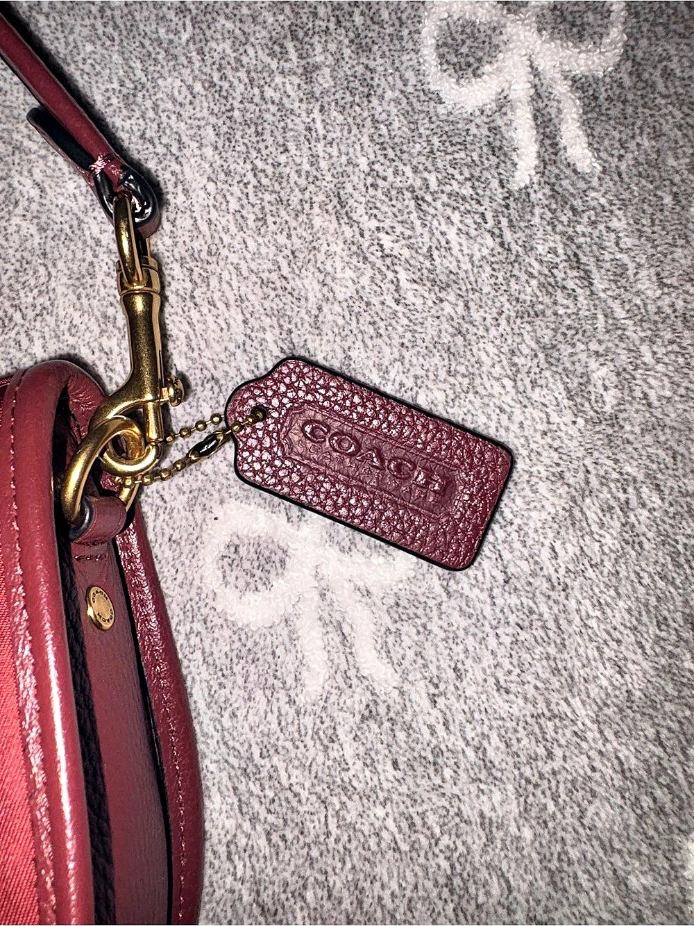 COACH Nylon swinger 20 in wine color - Picture 3 of 8